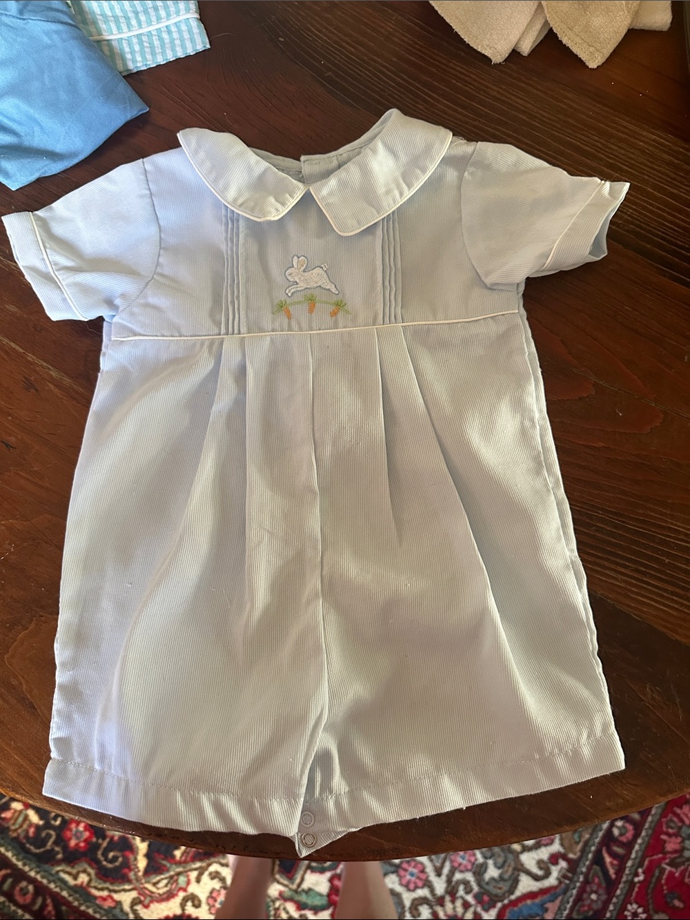 Petit Ami Baby Boy Easter romper